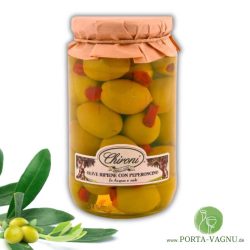 Olive ripiene con peperoncino - Oliven mit Peperoncino gefüllt