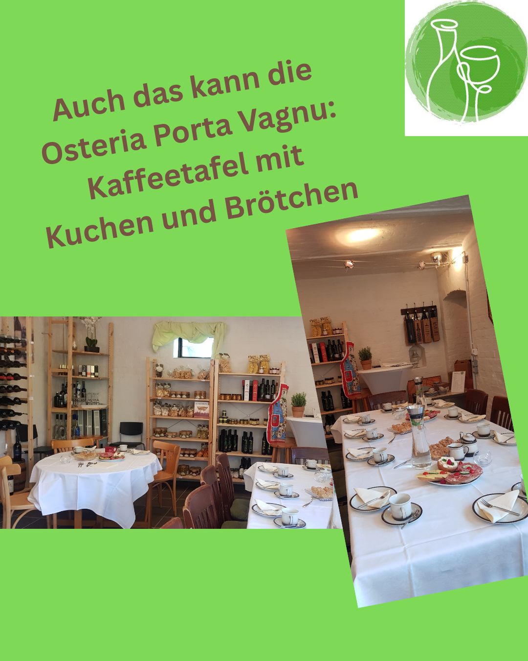 Kaffeegesellschaft in der Osteria Porta Vagnu